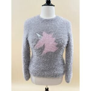 So Heritage Cozy and Fuzzy Unicorn Sweater, Size XL